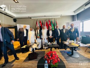 A faculty member from the College of Political Sciences participates in an international forum